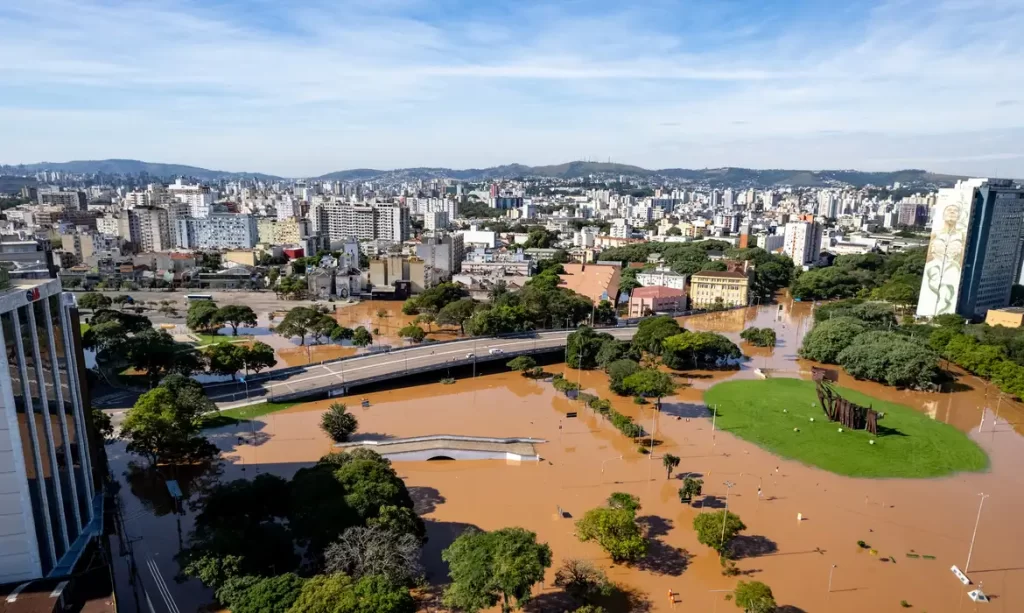 Chuvas no Rio Grande do Sul (Foto: Gustavo Mansur/Palácio Piratini)