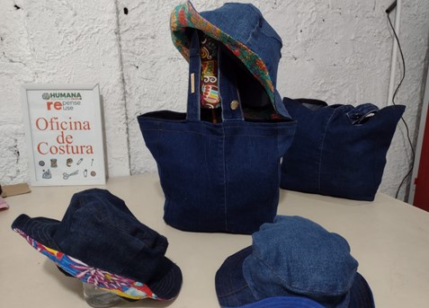 Roupas se transformam em bolsas no Repense Reuse (Foto: Divulgação/Repense Reuse)